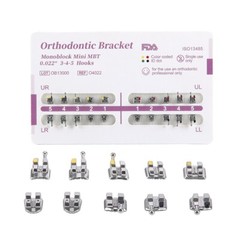 AZDENT Dental Ortho Brackets Braces Mini MBT Roth.022 Hook 345 /NITI Arch Wires