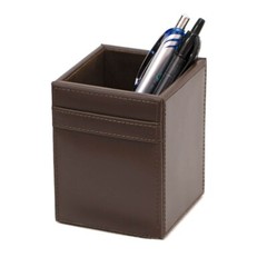 Leather Desk Set (6 Piece – Chocolate Brown) 34″ x 20″ Desk Pad w/ Side Rails