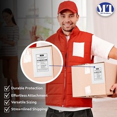 MT Products Blank Envelope Pouch 6.5” x 10” Shipping Label Sleeves, Pack of 1000
