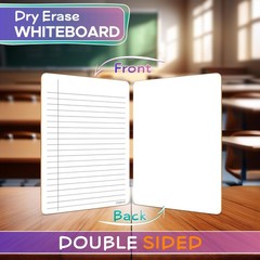 White Dry Erase Mini Notebook College Ruled 5 x 7 Inch