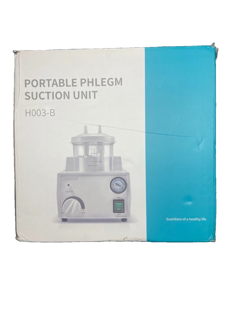 Portable Phlegm Suction Unit Vacuum Aspirator Machine H003-B-New