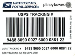 Lot of 50 Pitney Bowes Label 888 Tracking Number stickers for USPS packages