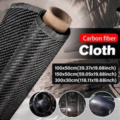 50 * 150CM Real Carbon Fiber Fabric Cloth Roll 3k 200gsm 2×2 Twill Weave Black