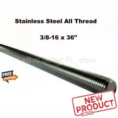 Stainless Steel All Thread 3/8-16 x 36″ Threaded Rod Grade 18-8 3 Feet Length