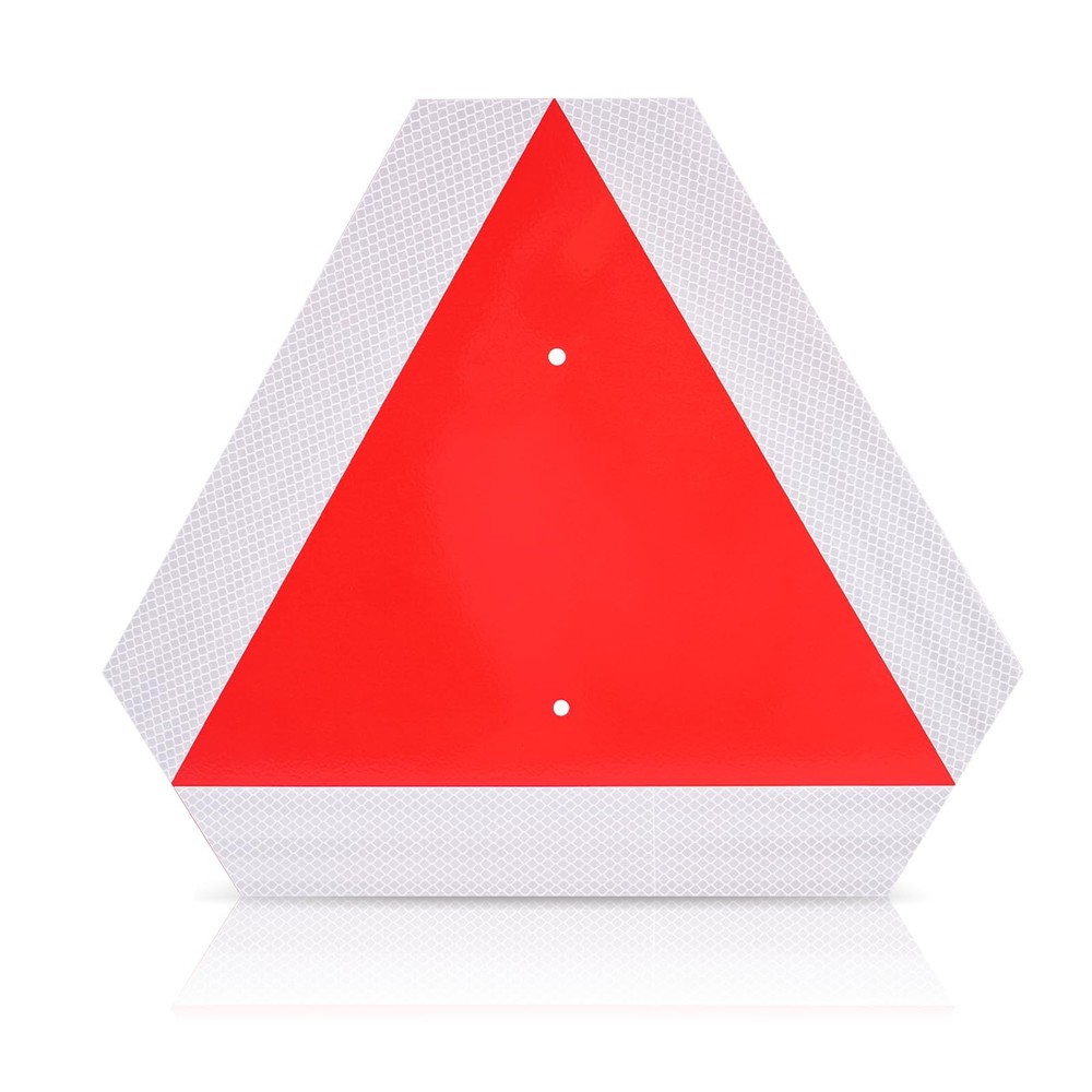 2026 Reflective Upgraded Version Slow Moving Vehicle Sign, Aluminum Slow Movi