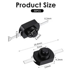 50 PCS Latching On Off Self Lock Mini Micro Push Button Switch DC 30V 1A SMD
