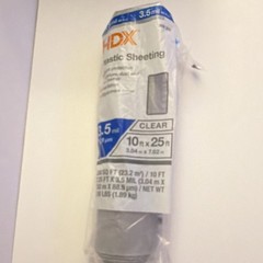 HDX Plastic Sheeting Clear 3.5 mil 10 ft x 25 ft Paint Protection