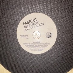 Norton Fastcut 14in Type 1 Aluminum Oxide Cut-Off Wheel 36 Grit 1in Arbor