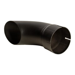 Universal Exhaust Stack Bended End Pipe Curved Black 4-1/2″ x 12″ for Tractors