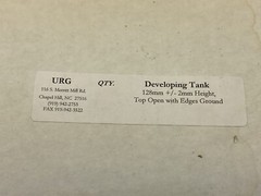 Leap Technologies Molded Glass Rectangular TLC Developing Chamber Tank 10 x 10cm