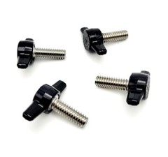 1/4-20 x 3/4″ Clamping Thumb Screw Bolts Black Butterfly Tee Wing Knob 4 Pack