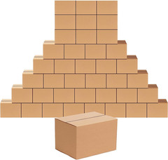 40 Pack 8X6X6 Inches Shipping Boxes Corrugated Cardboard Boxes for Packing, Movi
