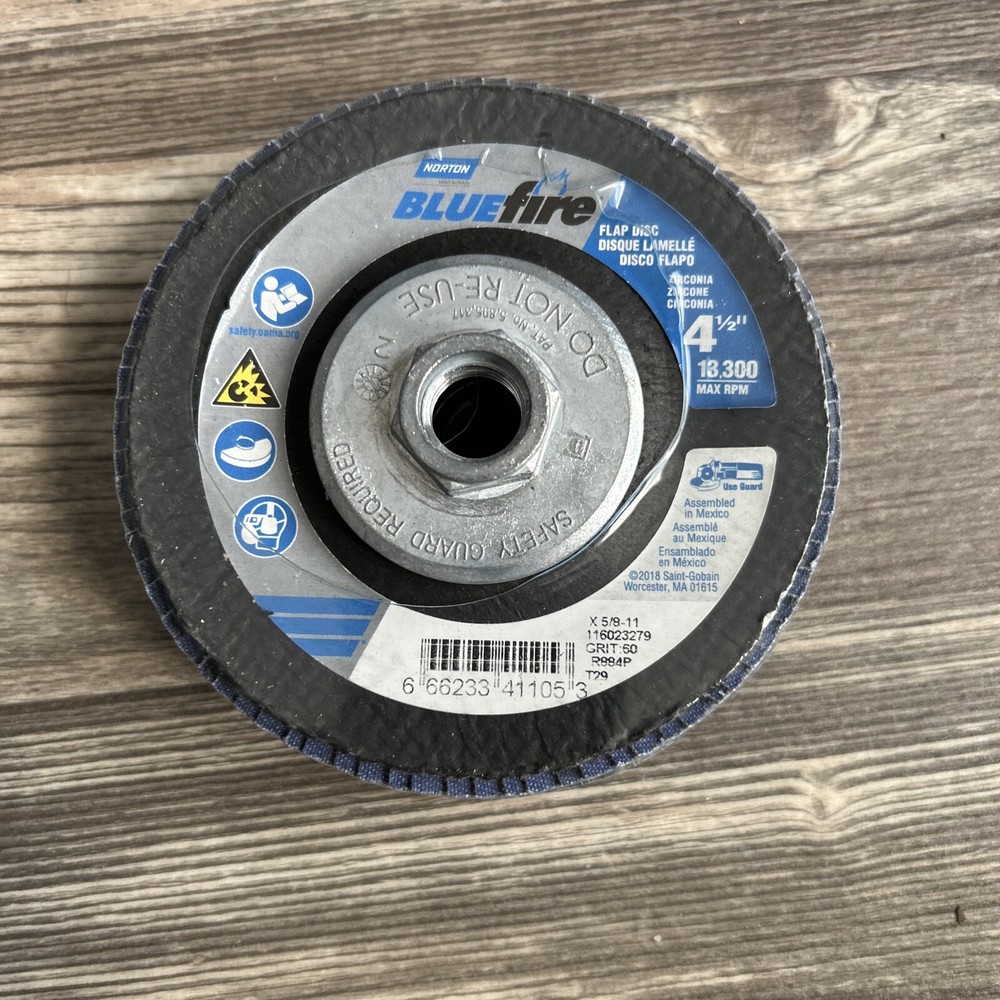 NORTON 66623341105 Flap Disc,13,300 rpm,60 Grit,29-Type 2pk