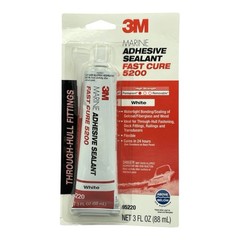3M 5200 Marine Sealant Fast Cure White 3 oz Tube Fiberglass Adhesive Boat New