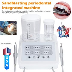 Dental Ultrasonic Scaler 2 IN 1 + Air Polisher Sandblasting Periodontal Therapy