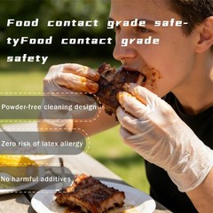 M / L Size Clear TPE Food Service Disposable Gloves Powder Free 200 400pcs