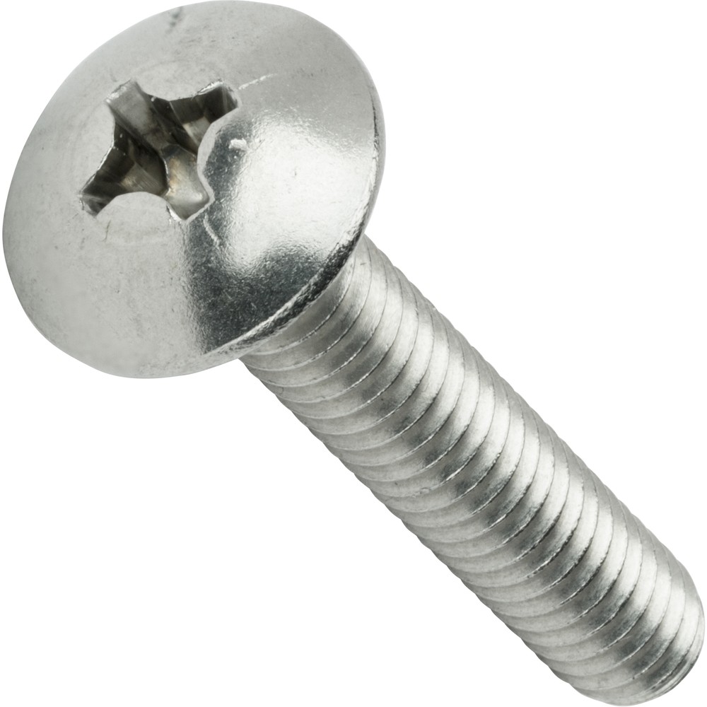 1/4-20 Phillips Truss Head Machine Screws Stainless Steel Wide All Lengths