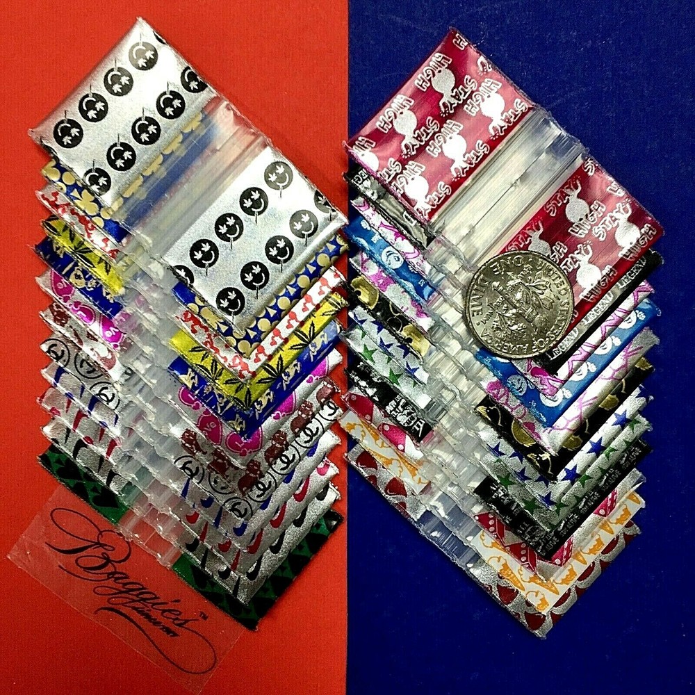 BaggiesSince1987 – 1034 Design Zip Bags 1000PCS Metallic 25 DSN MIX, READ DETAIL
