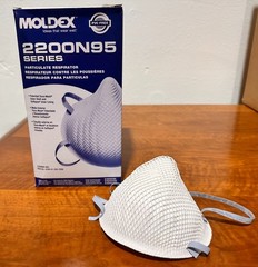 Moldex 2200 N95 Particulate Respirator MD/LG Dust Particle Masks Case Of 240