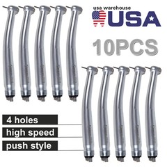 10 Pcs BURR NSK PANA MAX Style Dental High Speed Turbine Handpiece 4Hole U3BM