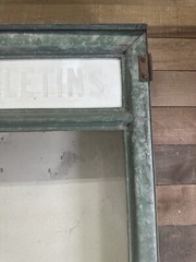 Vintage Large Safety First Supply Co Safety Bulletins Display Case Milk Glasstop