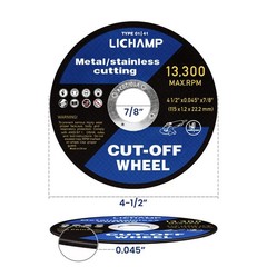 4-1/2 Cut Off Wheels for Metal, 6 Pack 4.5 inch Disc Cutting Wheel Cutoff Bla…