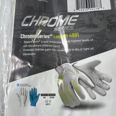 New HexArmor Chrome SLT 4081 Leather Work Gloves with Cut Resistance Size 9/L