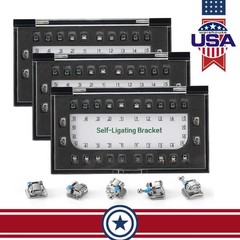 AZDENT Dental Orthodontic Brackets Brace Self-Ligating MBT/Roth.022 3-4-5 Hooks