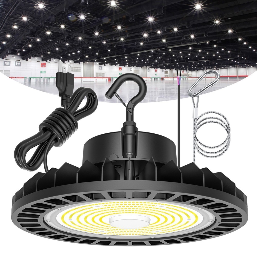 LED High Bay Light 200W 30000LM Dimmable AC100-277V 5000K, US Plug Listed