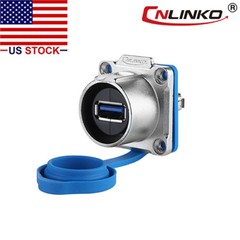USB 3.0 Panel Mount Receptacles Connector Female Socket Waterproof IP67 Outdoor