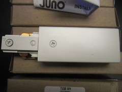 Juno TU38 WH Power Feed Track Ends For Double Circuit Track White 2 Pack