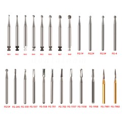10-100 Pcs Dental Handpiece Carbide Burs FG 1 2 3 4 5 557 558 1957 1958 330 245
