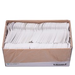 Disposable Plastic Spoons, Medium Weight & White Soup Spoons (1000 Pack)
