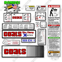 Fits Coats 50X-EH-1 Decal Kit Rim Clamp – 7 YEAR OUTDOOR 3M VINYL! +BONUS!
