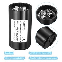 2 x 324-389uF/Mfd 250VAC 50/60Hz CD60 Run Capacitor Motor Start Capacitor