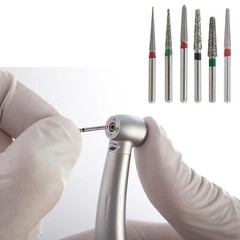 Dental Diamond Bur FG Round End Taper Football Flame Pear Coarse Fine High Speed