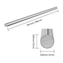 Uimoso 2PCS Linear Motion Rod 25 mm x 1000 mm Carbon Steel Shaft for Operation