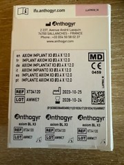 3.4×12 mm Anthogyr Axiomx3 implant