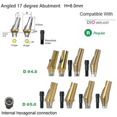 US DIO UFII Regular Impression Coping Transfer Straight Locator Healing Abutment