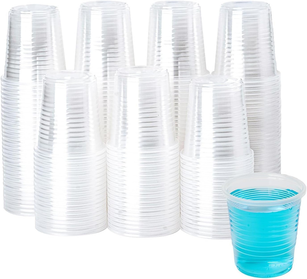 YEEHAW 100 Pack 3 Oz Bathroom Plastic Cups, Disposable Mouthwash Cups, Samll Pla