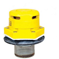 GRAINGER APPROVED 08005 DrumSafetyVent,Polyethylene,Yellow,Vert 3KXC6