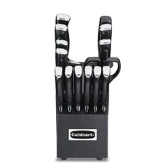 Cuisinart 15-Pc Forged Triple Rivet Knife Set with Block High Carbon Steel
