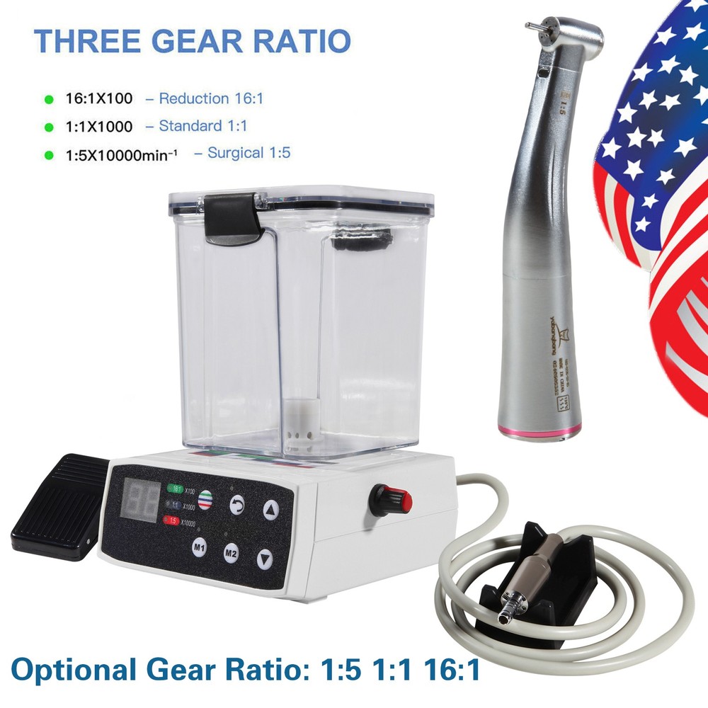 Dental Brushless Electric Micro Motor /1:5 Increasing LED Handpiece for Practice