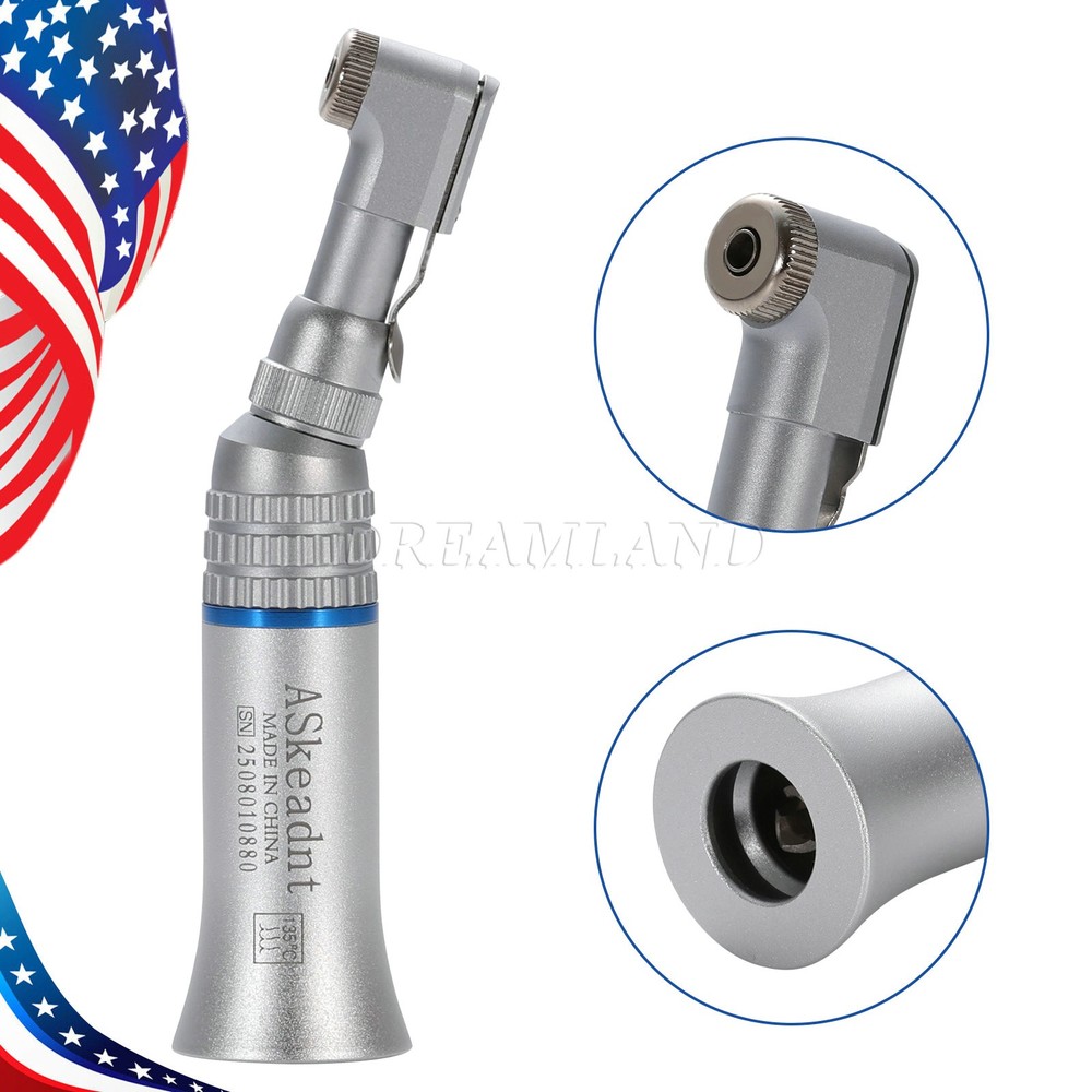 Dental Contra Angle Handpiece Low Speed For E-type Motors Latch Chuck Handpiece