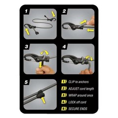 Nite Ize Kbb9-01-R8 Bungee Cord, Carabiner, 10 In.L, 23/64 In.D