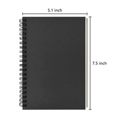 Blank Spiral Notebook, 2Pack, Soft Cover, Sketch book, 100 Pages / 50 Sheets,…