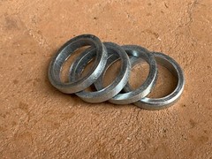 4 pcs set Finish mower wheel spacer 1/4″ bushings Bush Hog Woods Land Pride etc