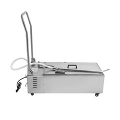 Commercial Fryer Oil Filter Cart Machine 55L Kitchen Oil Filtration System 370W