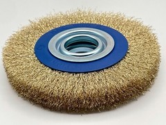 2Pcs 6″ INCH ROUND BRASS WIRE BRUSH WHEEL FOR BENCH GRINDER | RUST/PAINT REMOVAL