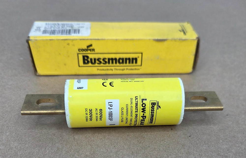 Bussmann LPJ-100SP Low-Peak Class J Time Delay Fuse 100A 600VAC 300VDC